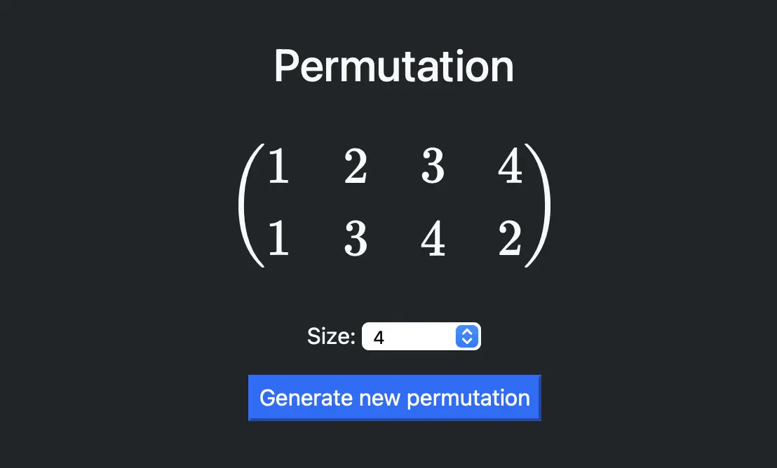 Permutation Generator and Solver