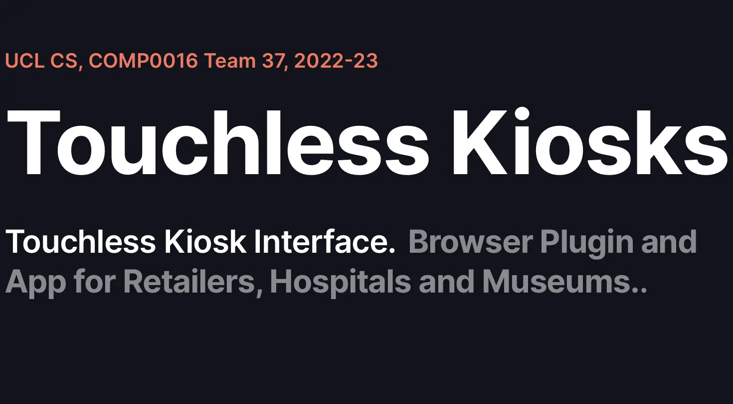 Touchless Kiosks